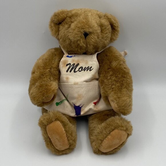 Vermont Teddy Bear Company USA Large Jointed 16" Plush Stuffed Animal Artist Mom - Picture 1 of 10